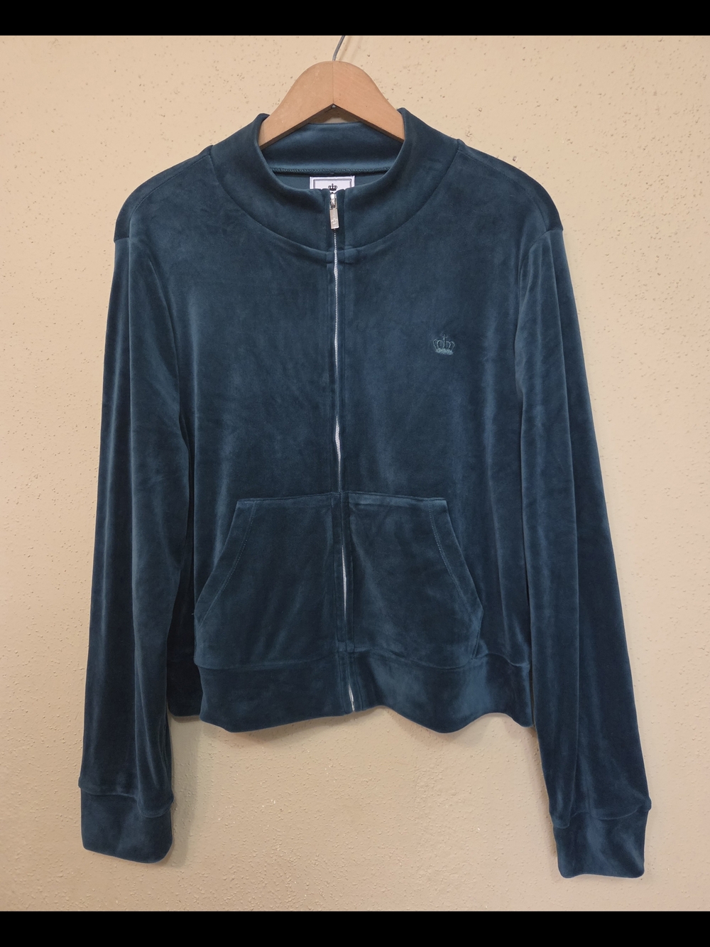 Juicy Couture Velour Track Jacket Womens XL Full Zip